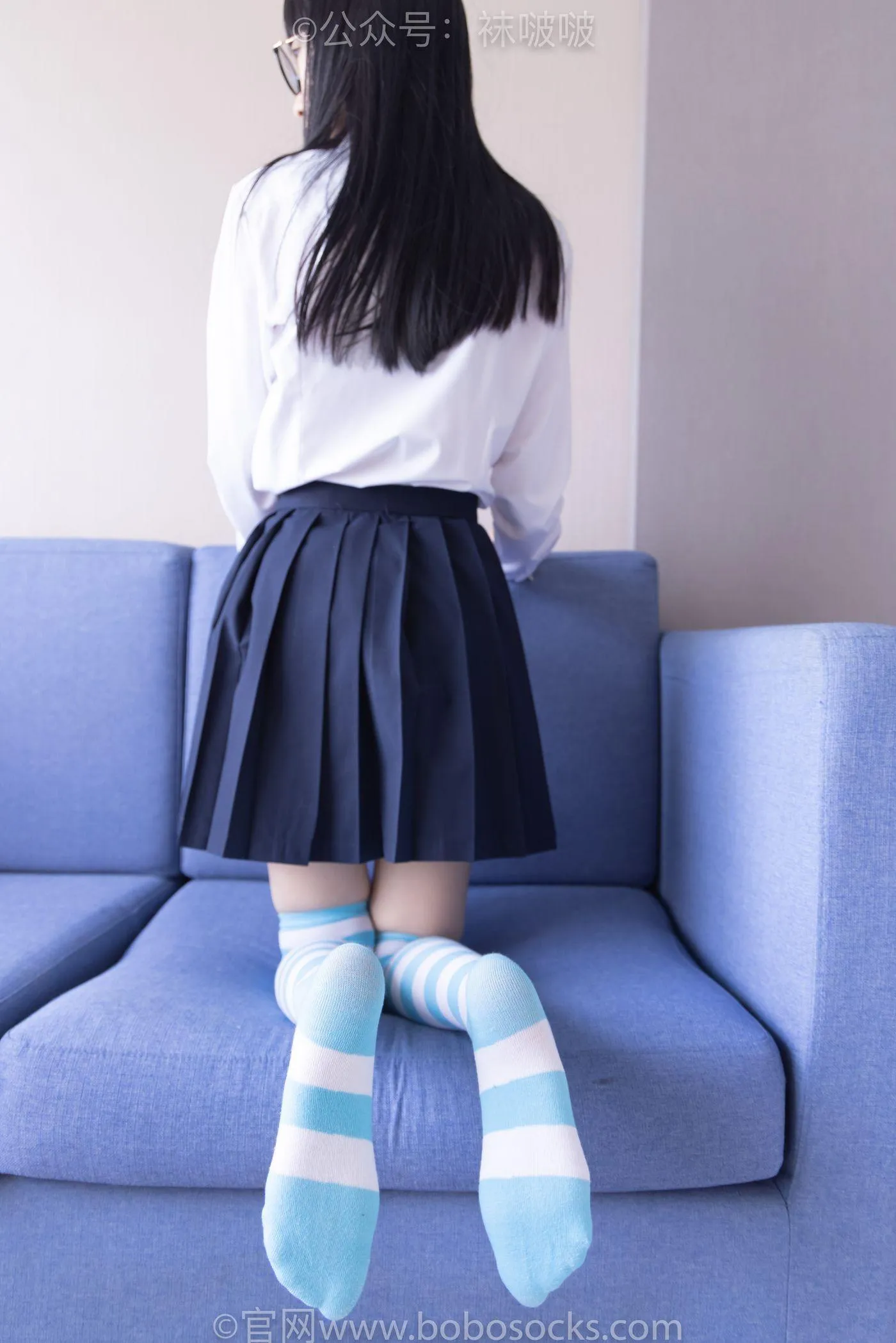 [BoBoSocks袜啵啵]NO.070 稚予-皮鞋、拖鞋、过膝袜、白棉袜 [148P]插图6